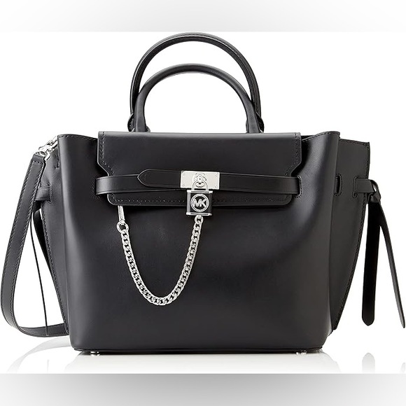 MICHAEL Michael Kors Handbags - NWT Michael Kors Hamilton Legacy Small Leather Belted Satchel Black
